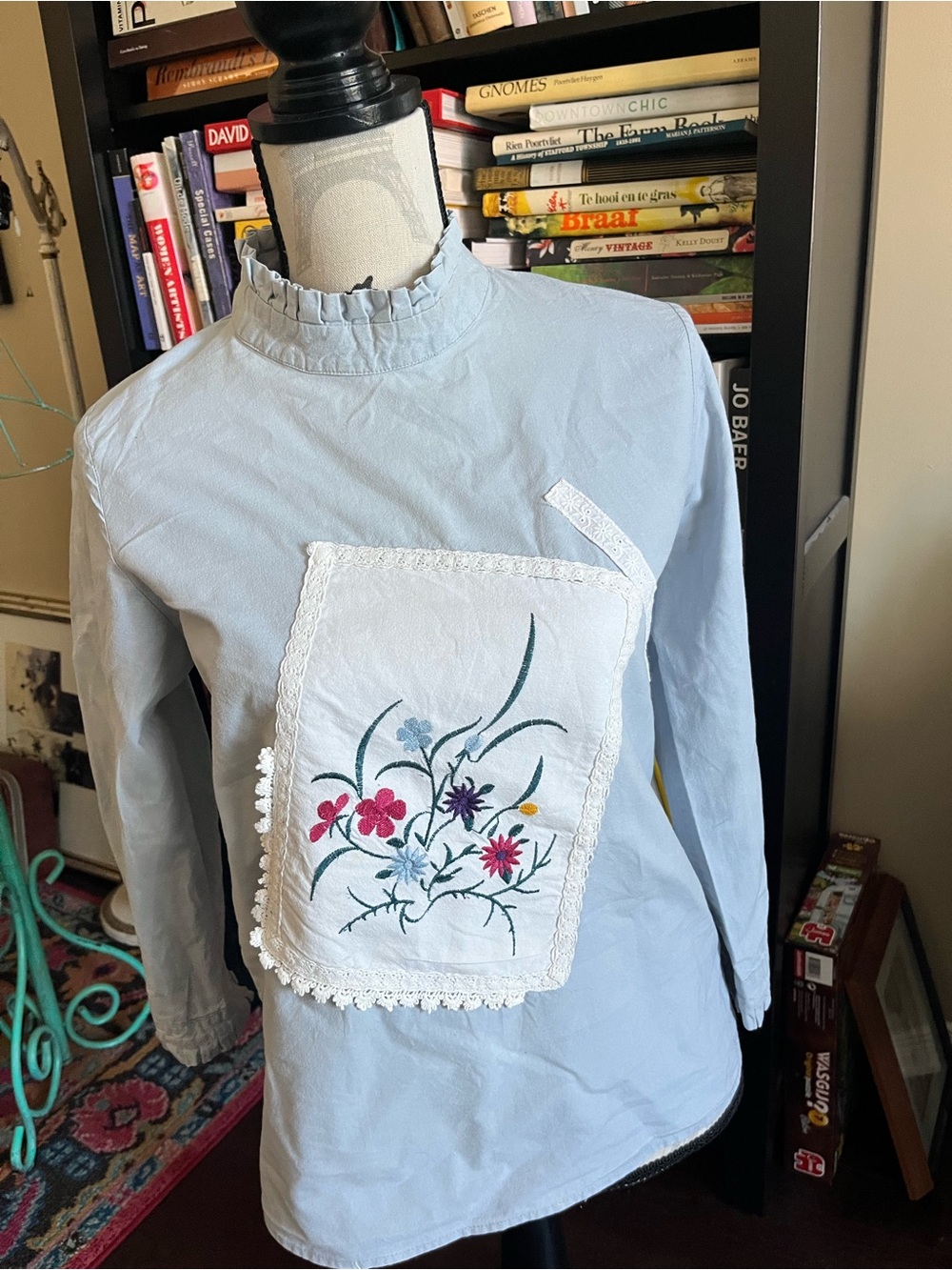 Cute Cotton Blouse with Embroidered Details